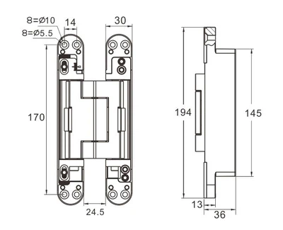 Temax Dark Cross Hydraulic Door Hinge Temax Dark Cross Hydraulic Door Hinge